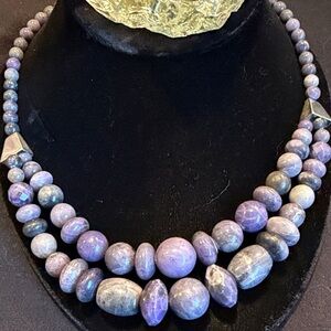 Jay King Amethyst Two strand Necklace-Sterling Silver-New (208)